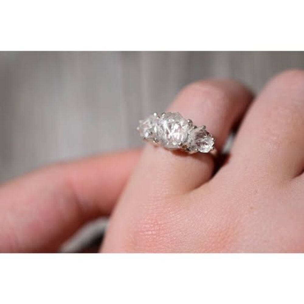 Engagement Ring, Raw Diamond Ring, Diamond Ring, uncut engagement ring, Rough